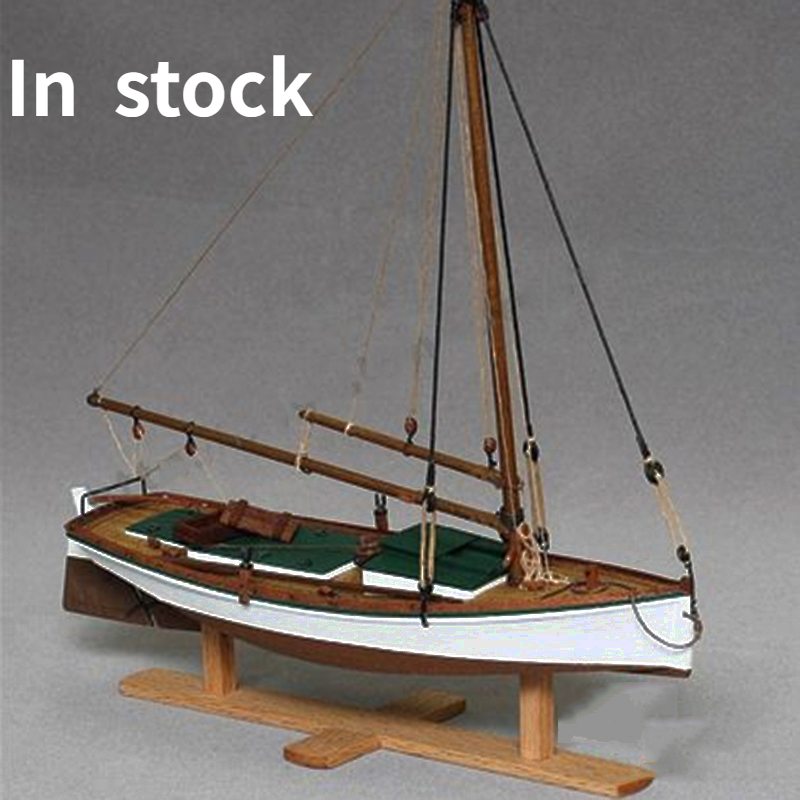 Model Kit Yacht - 1/35 نموذج قارب خشبي مسطح لتقوم